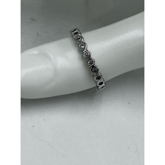 Sterling Silver 925 with CZ Eternity Band Size - Picture 8 of 15